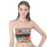 floral and leaves pattern Tube Top