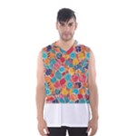 floral and leaves pattern Men s Basketball Tank Top