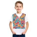 floral and leaves pattern Kids  Basketball Tank Top