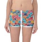 floral and leaves pattern Boyleg Bikini Bottoms