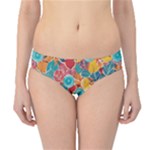 floral and leaves pattern Hipster Bikini Bottoms