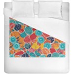 floral and leaves pattern Duvet Cover (King Size)