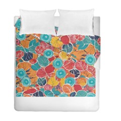 floral and leaves pattern Duvet Cover Double Side (Full/ Double Size) from ArtsNow.com