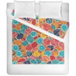 floral and leaves pattern Duvet Cover Double Side (California King Size)