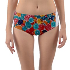 Reversible Mid-Waist Bikini Bottoms 