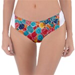 floral and leaves pattern Reversible Classic Bikini Bottoms