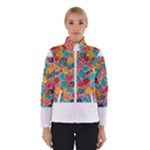 floral and leaves pattern Women s Bomber Jacket