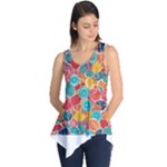 floral and leaves pattern Sleeveless Tunic