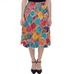 floral and leaves pattern Classic Midi Skirt