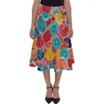 floral and leaves pattern Perfect Length Midi Skirt