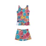 floral and leaves pattern Kids  Boyleg Swimsuit