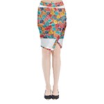 floral and leaves pattern Midi Wrap Pencil Skirt