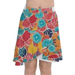 Chiffon Wrap Front Skirt 