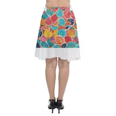 Chiffon Wrap Front Skirt 