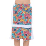 floral and leaves pattern Short Mermaid Skirt