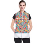 floral and leaves pattern Women s Puffer Vest