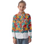 floral and leaves pattern Kids  Long Sleeve Shirt