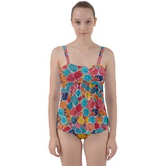 Twist Front Tankini Set 