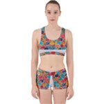 floral and leaves pattern Work It Out Gym Set