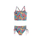 floral and leaves pattern Girls  Tankini Swimsuit