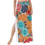 floral and leaves pattern Maxi Chiffon Tie-Up Sarong