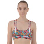 floral and leaves pattern Line Them Up Sports Bra