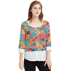 Chiffon Quarter Sleeve Blouse 