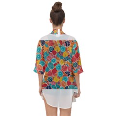 Open Front Chiffon Kimono 