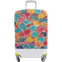 floral and leaves pattern Luggage Cover (Large) from ArtsNow.com