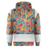 floral and leaves pattern Men s Overhead Hoodie