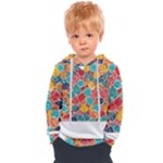 floral and leaves pattern Kids  Overhead Hoodie