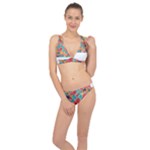 floral and leaves pattern Classic Banded Bikini Set 