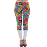 floral and leaves pattern Lightweight Velour Leggings