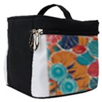 floral and leaves pattern Make Up Travel Bag (Small)