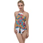 floral and leaves pattern Go with the Flow One Piece Swimsuit