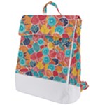 floral and leaves pattern Flap Top Backpack