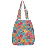 floral and leaves pattern Center Zip Backpack