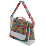 floral and leaves pattern Box Up Messenger Bag