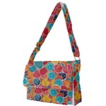 floral and leaves pattern Full Print Messenger Bag (S)