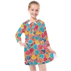 Kids  Quarter Sleeve Shirt Dress 