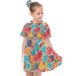 floral and leaves pattern Kids  Sailor Dress