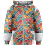 floral and leaves pattern Kids  Zipper Hoodie Without Drawstring