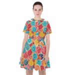 floral and leaves pattern Sailor Dress