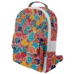 floral and leaves pattern Flap Pocket Backpack (Small)