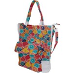 floral and leaves pattern Shoulder Tote Bag