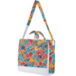 floral and leaves pattern Square Shoulder Tote Bag