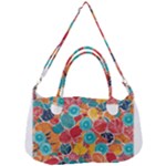 floral and leaves pattern Removable Strap Handbag