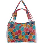 floral and leaves pattern Double Compartment Shoulder Bag