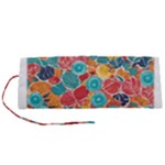 floral and leaves pattern Roll Up Canvas Pencil Holder (S)