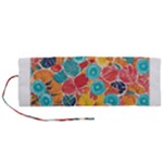 floral and leaves pattern Roll Up Canvas Pencil Holder (M)